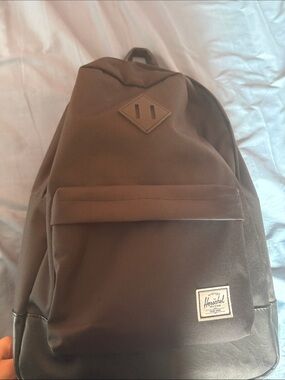 Herschel Supply Company Brown Classic Backpack with Leather-Look Base